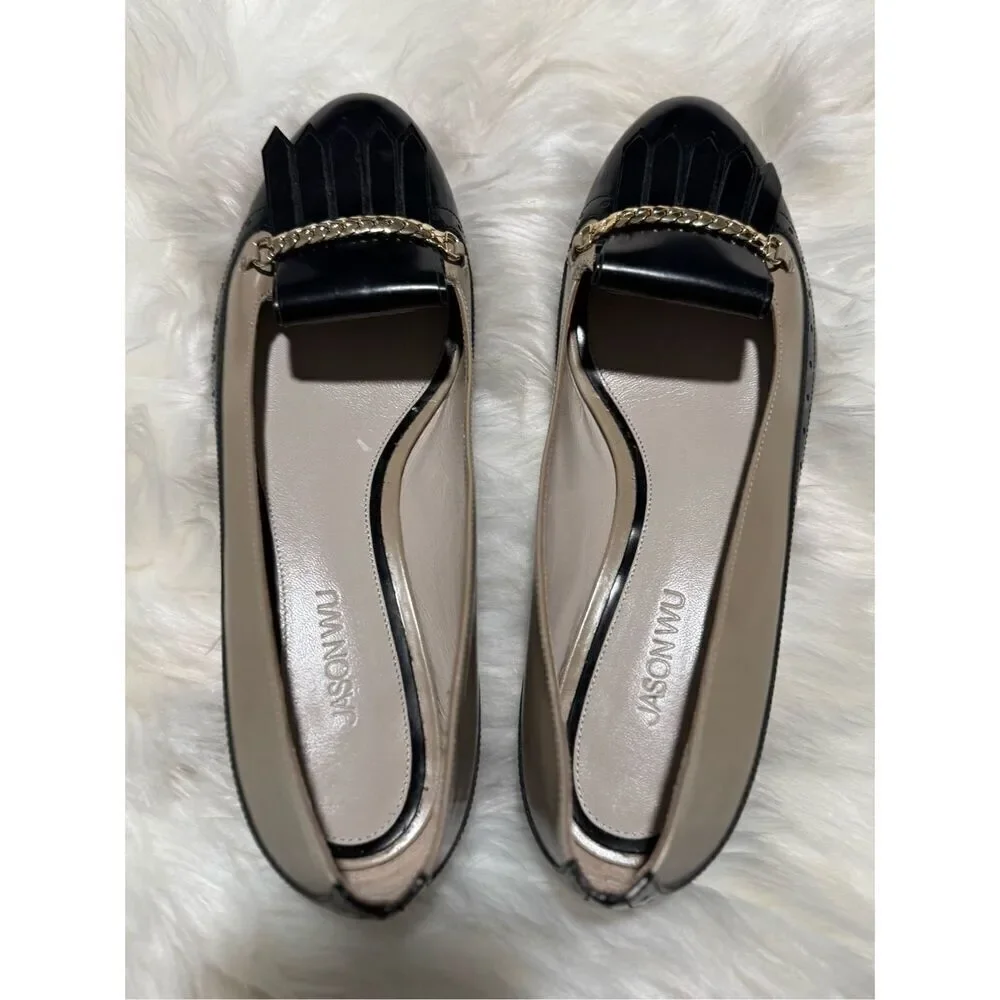 Jason Wu stacked Kiltie Oxford leather loafers two tone 37.5
